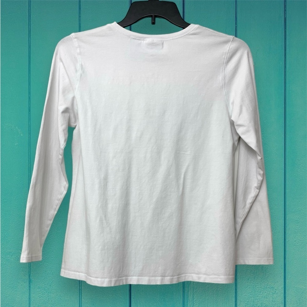 Announcements White Long Sleeve Top T-Shirt Women’s Maternity Blouse size L - Picture 2 of 6